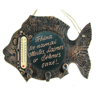 Termometras - raktinė žuvis su išgraviruotu individualiu užrašu 5
