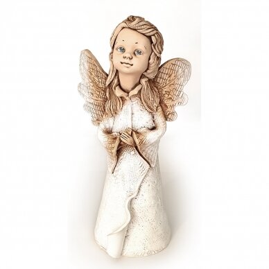 Angelas taupyklė, lipdytas rankomis, baltas. keramika 4
